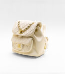 Chanel White Lambskin Backpack Bag