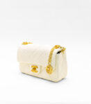 Chanel Off White Quilted Leather My Perfect Adjustable
