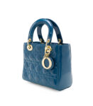 Dior Blue Patent Leather Tote Bag