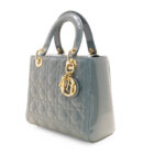 Dior Gray Patent Leather Tote