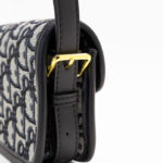 Dior Oblique Canvas and Leathe Blue Bag