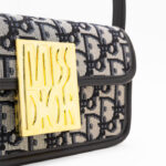 Dior Oblique Canvas and Leathe Blue Bag