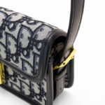 Dior Oblique Canvas and Leathe Blue Bag