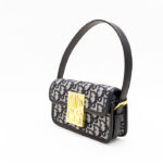 Dior Oblique Canvas and Leathe Blue Bag