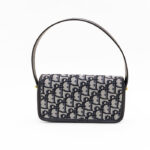 Dior Oblique Canvas and Leathe Blue Bag