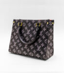 Auth LOUIS VUITTON On The Go MM Handbag Shoulder Bag Black