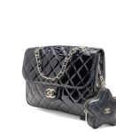 Chanel Star Coin Purse Leather Black Bag