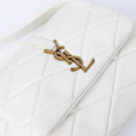 Saint Laurent Le 57 quilted shoulder bag white