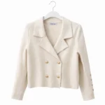 Elegant Buttoned Knit Jacket
