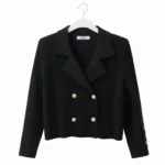 Elegant Buttoned Knit Jacket