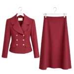 Regal Button Skirt Suit Set