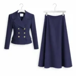 Regal Button Skirt Suit Set