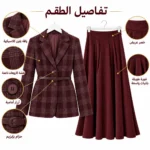Pleated Skirt Suit